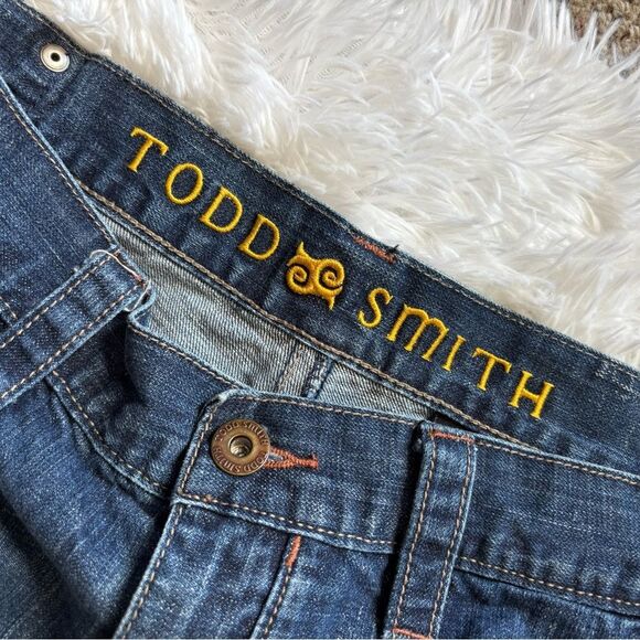 Todd Smith Jean Shorts Bling Pocket Mens Size 38 - Picture 6 of 7